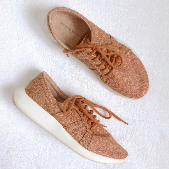 rose gold sparkle sneakers